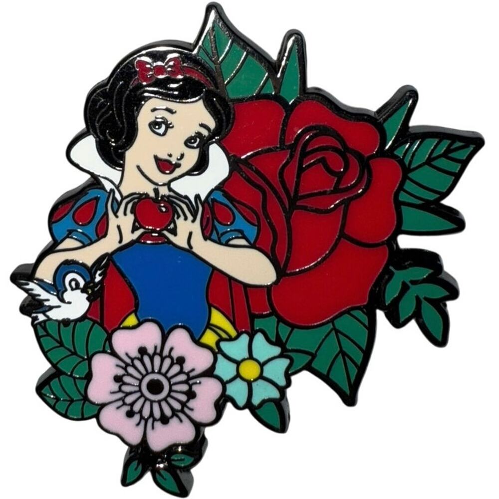 Disney Loungefly Princess Floral Flower Tattoo style blond box Pin Snow White